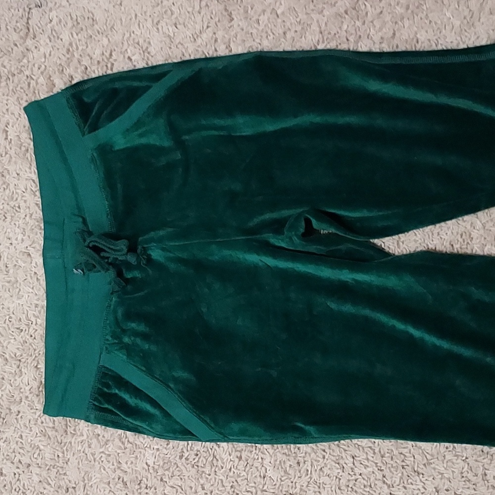 Green track pants, fashion nova